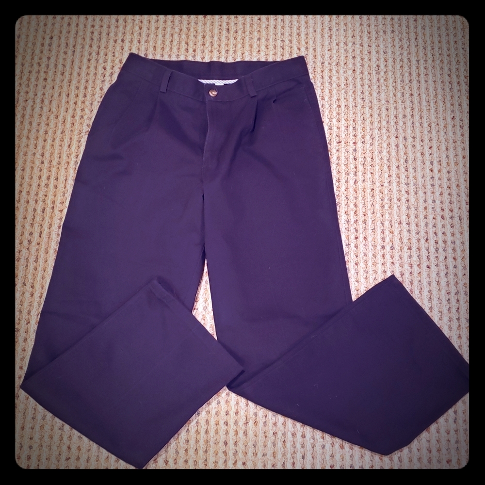 BOYS CHAPS BLACK CHINO PANTS - SIZE 18R